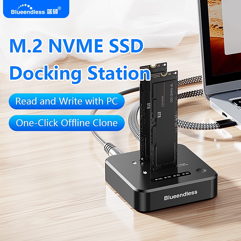 8Tb M2 Nvme Ssd - Estação de Docking Blueendless Offline Clone