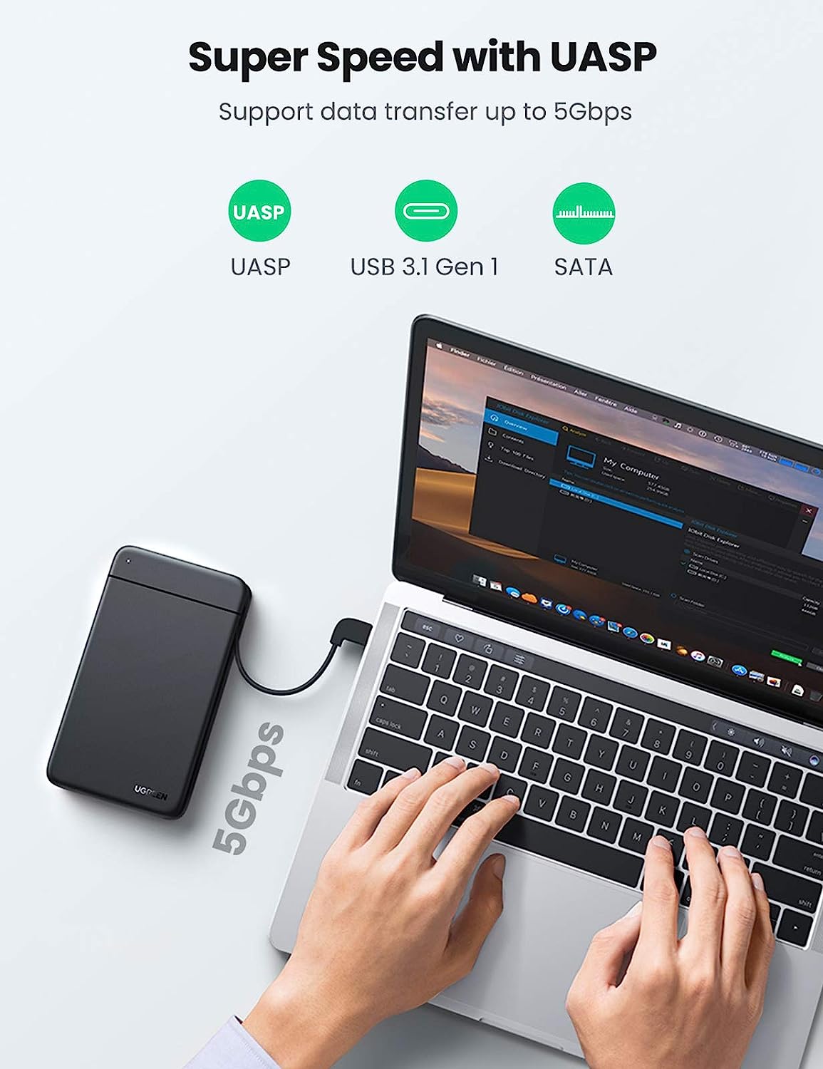 UGREEN USB C Gabinete de disco - Sata Ssd avaliação e preço