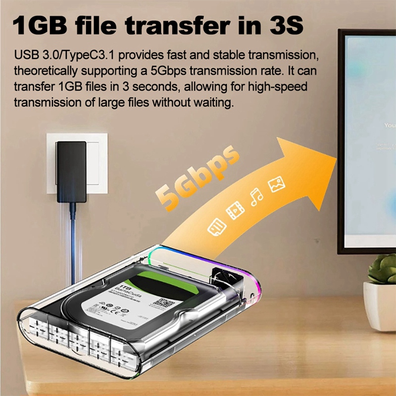 Gabinete Transparente para HDD - External Ssd avaliação e preço