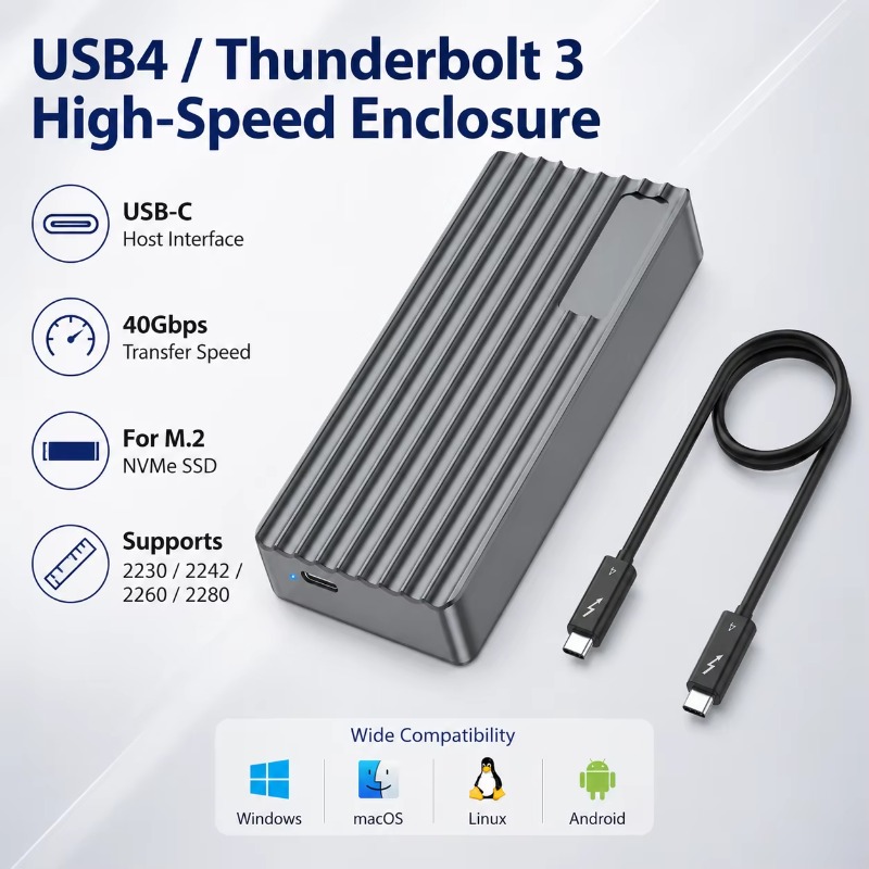 Gabinete TBT3/USB4 para SSD M. - External Ssd avaliação e preço