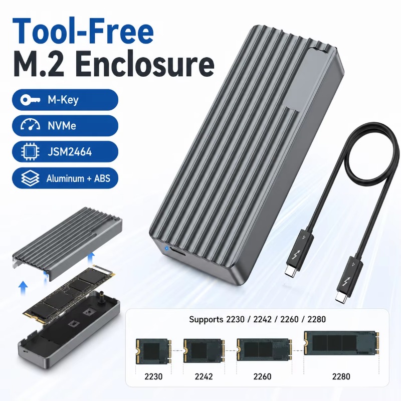 Gabinete TBT3/USB4 para SSD M. - External Ssd avaliação e preço